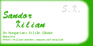 sandor kilian business card